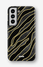 Samsung Galaxy S21 FE Tough Case – Golden Zebra - View 1