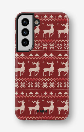 Samsung Galaxy S21 FE Tough Case – Reindeer Knit - View 1