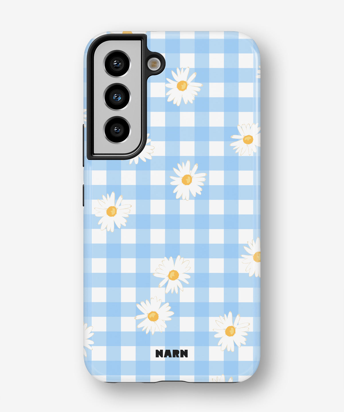 Samsung Galaxy S21 FE Tough Case – Blue Daisies - View 1