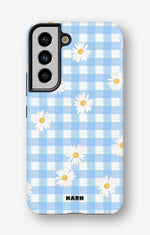 Samsung Galaxy S21 FE Tough Case – Blue Daisies - View 1