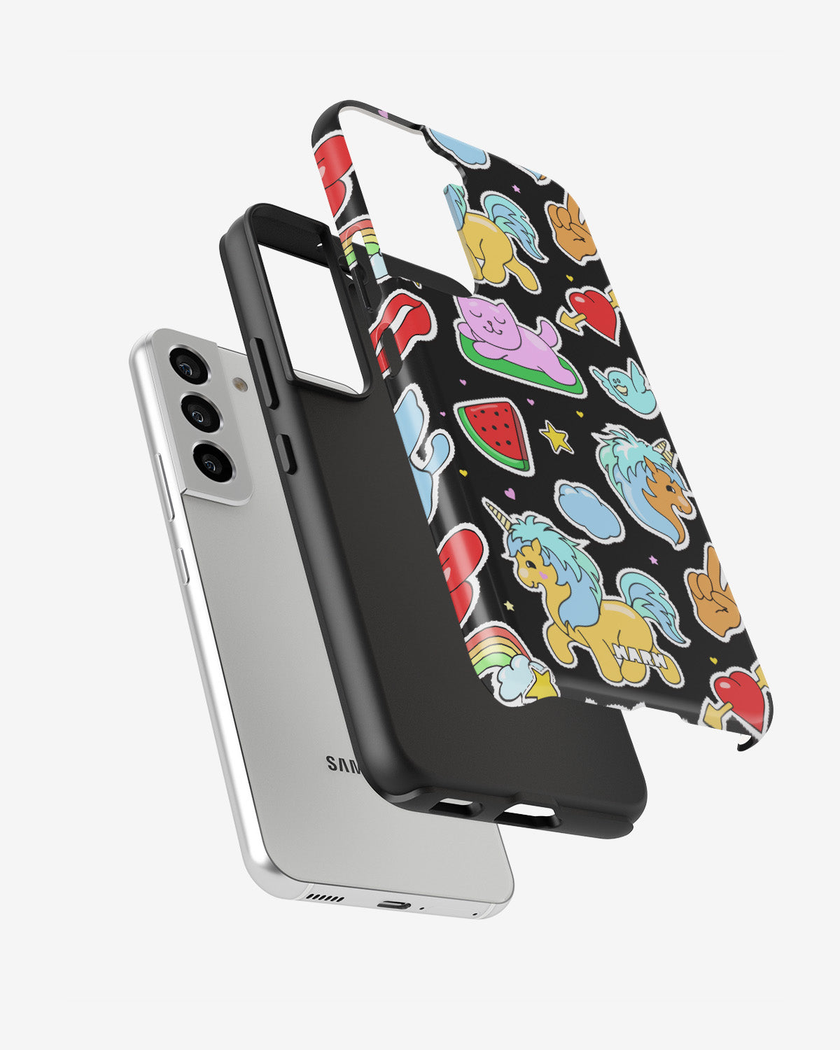 Samsung Galaxy S21 FE Tough Case – Cute Stickers - View 2