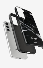 Samsung Galaxy S21 FE Tough Case – Custom - Black Marble - View 2