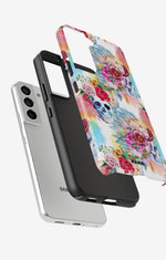 Samsung Galaxy S21 FE Tough Case – Flowered Skulls - View 2