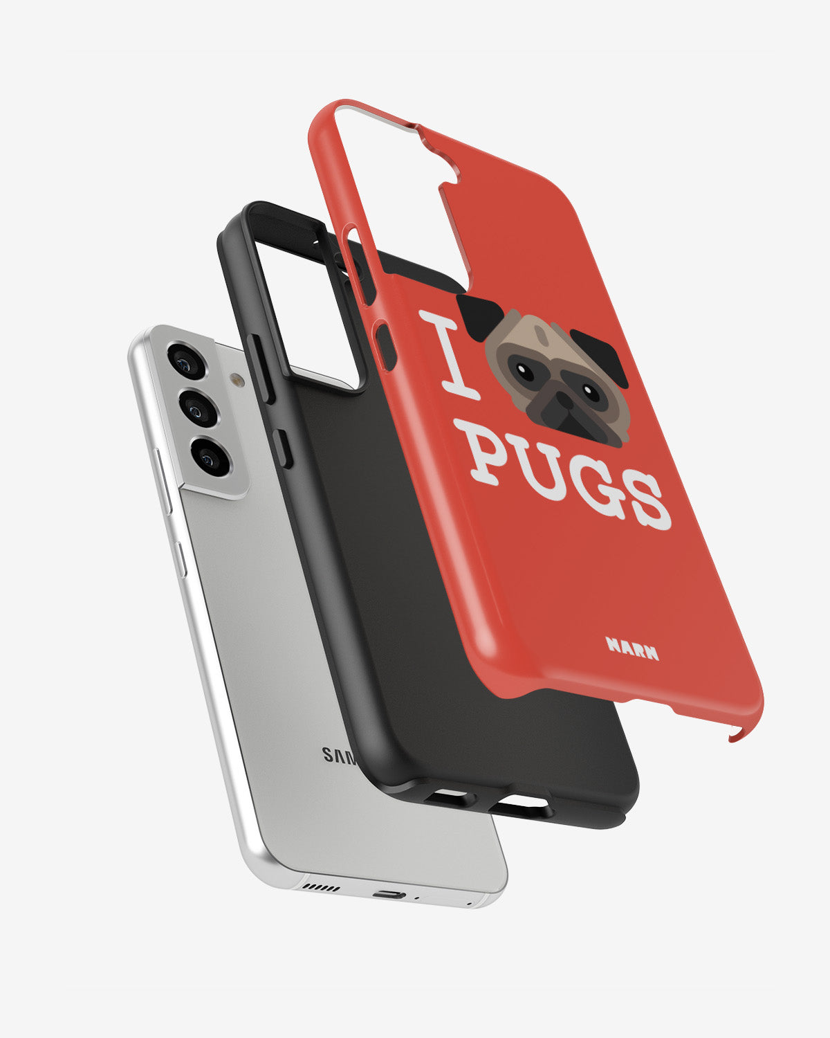 Samsung Galaxy S21 FE Tough Case – I Love Pugs - View 2