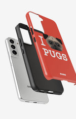 Samsung Galaxy S21 FE Tough Case – I Love Pugs - View 2