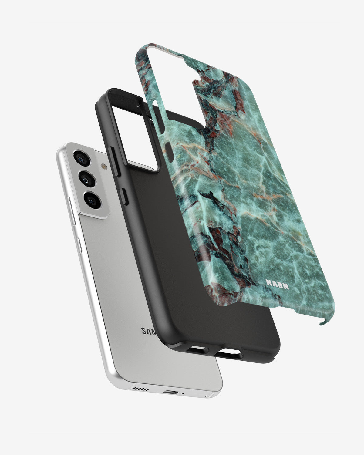 Samsung Galaxy S21 FE Tough Case – Green Marble - View 2
