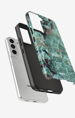 Samsung Galaxy S21 FE Tough Case – Green Marble - View 2