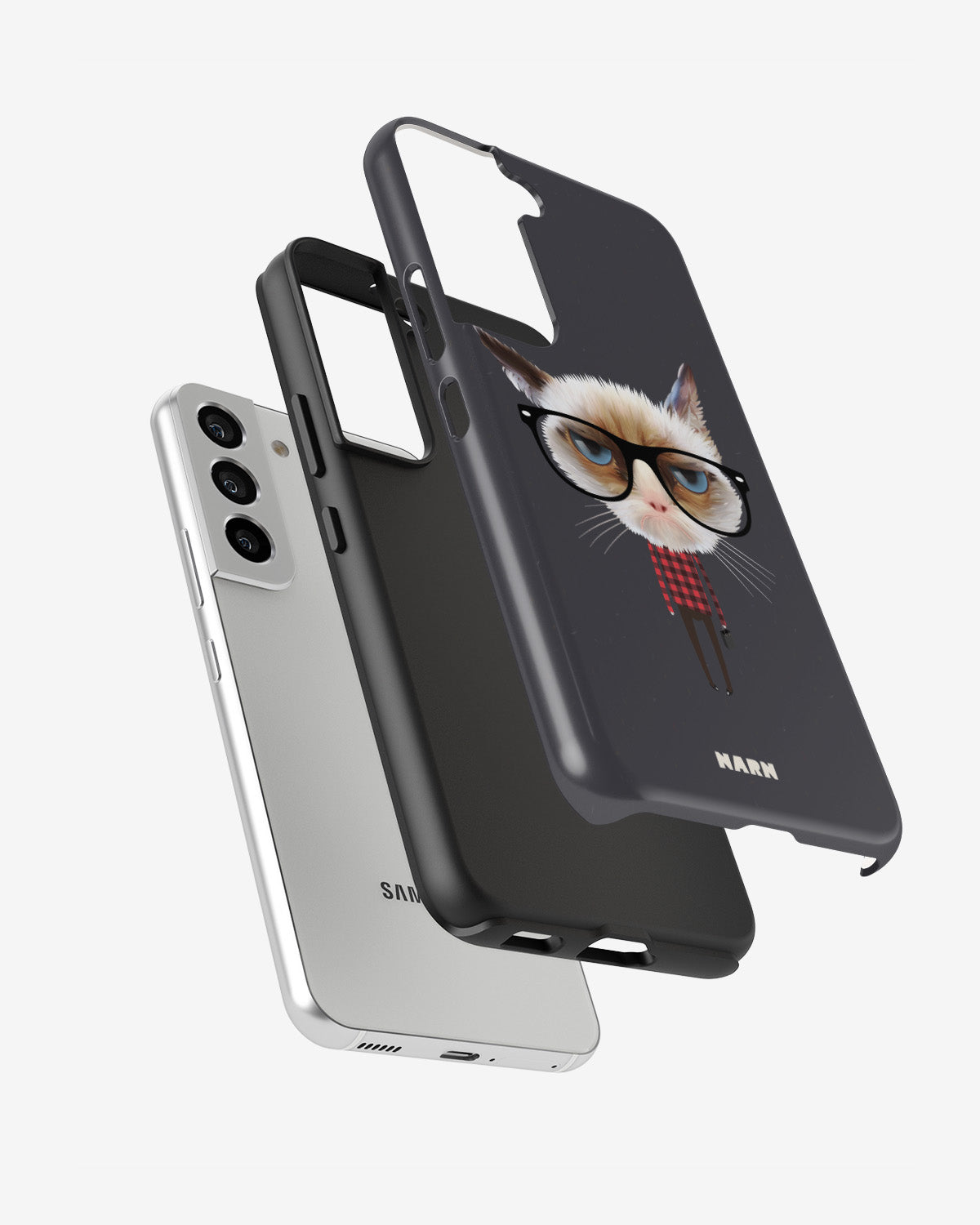 Samsung Galaxy S21 FE Tough Case – Hipster Cat - View 2