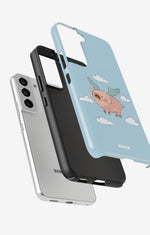 Samsung Galaxy S21 FE Tough Case – Dreamy Pig - View 2
