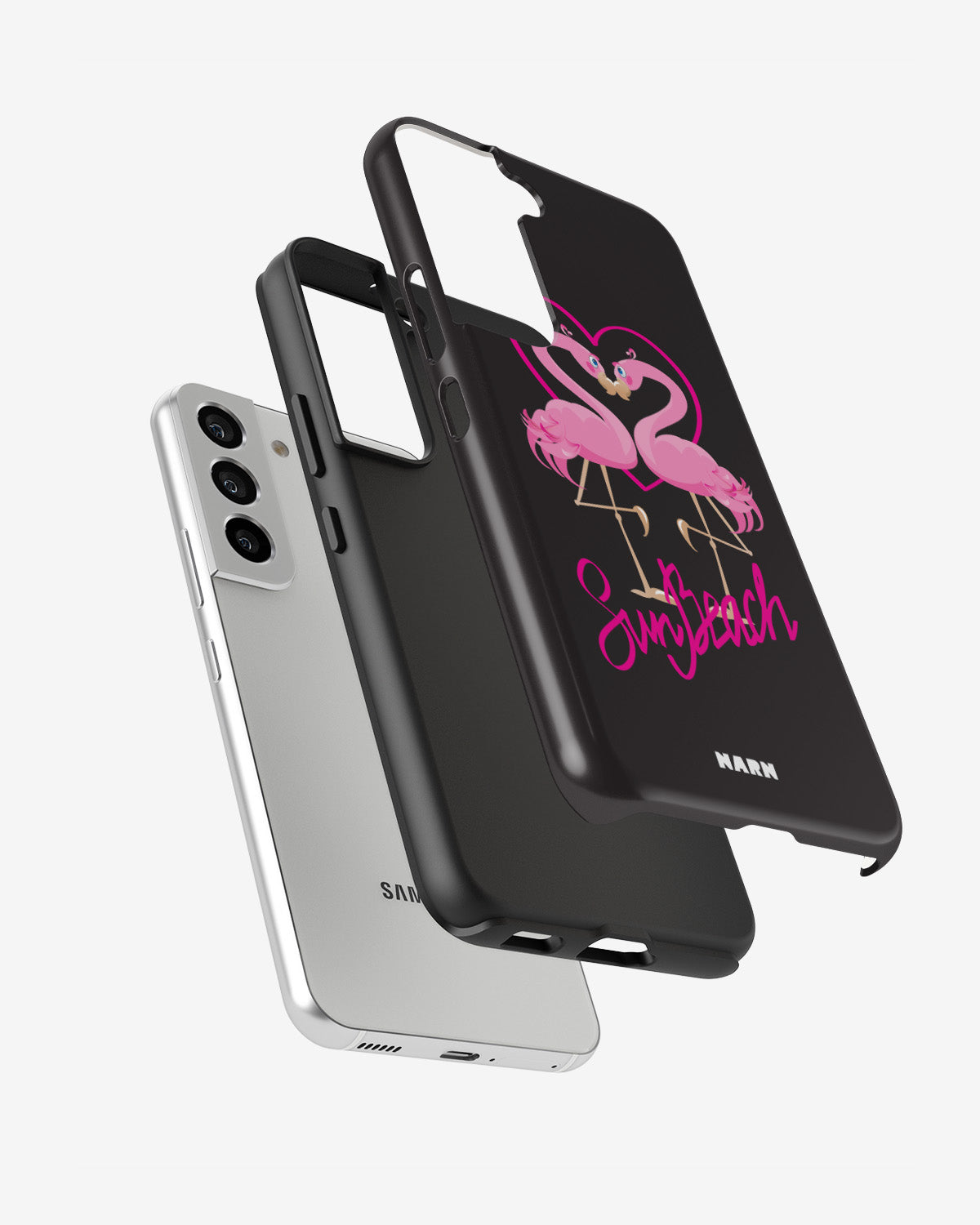 Samsung Galaxy S21 FE Tough Case – Beach Flamingo - View 2