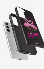 Samsung Galaxy S21 FE Tough Case – Beach Flamingo - View 2