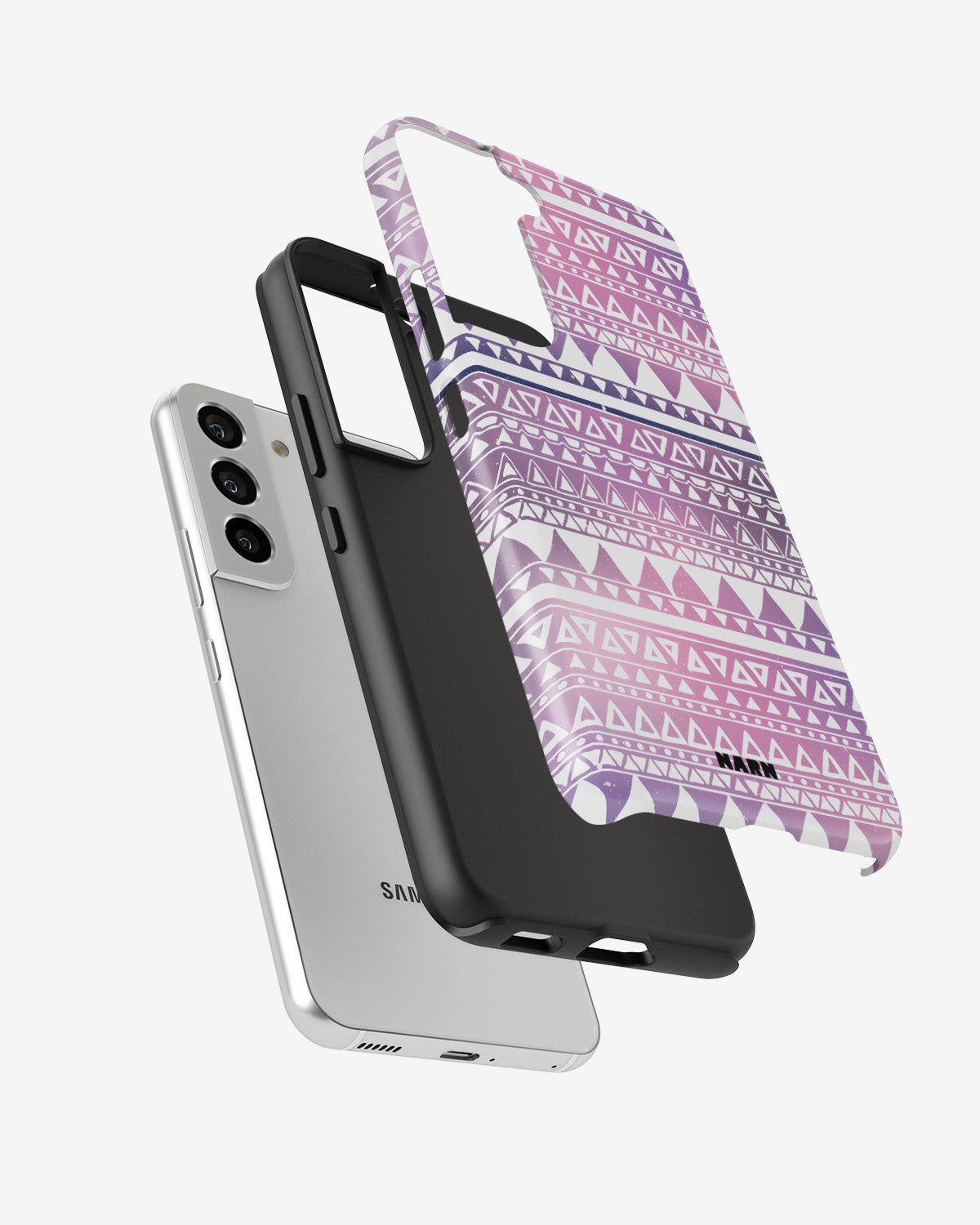 Samsung Galaxy S21 FE Tough Case – Purple Aztec - View 2