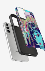 Samsung Galaxy S21 FE Tough Case – Abstract Cat - View 2