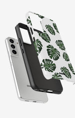 Samsung Galaxy S21 FE Tough Case – Monstera Pattern - View 2