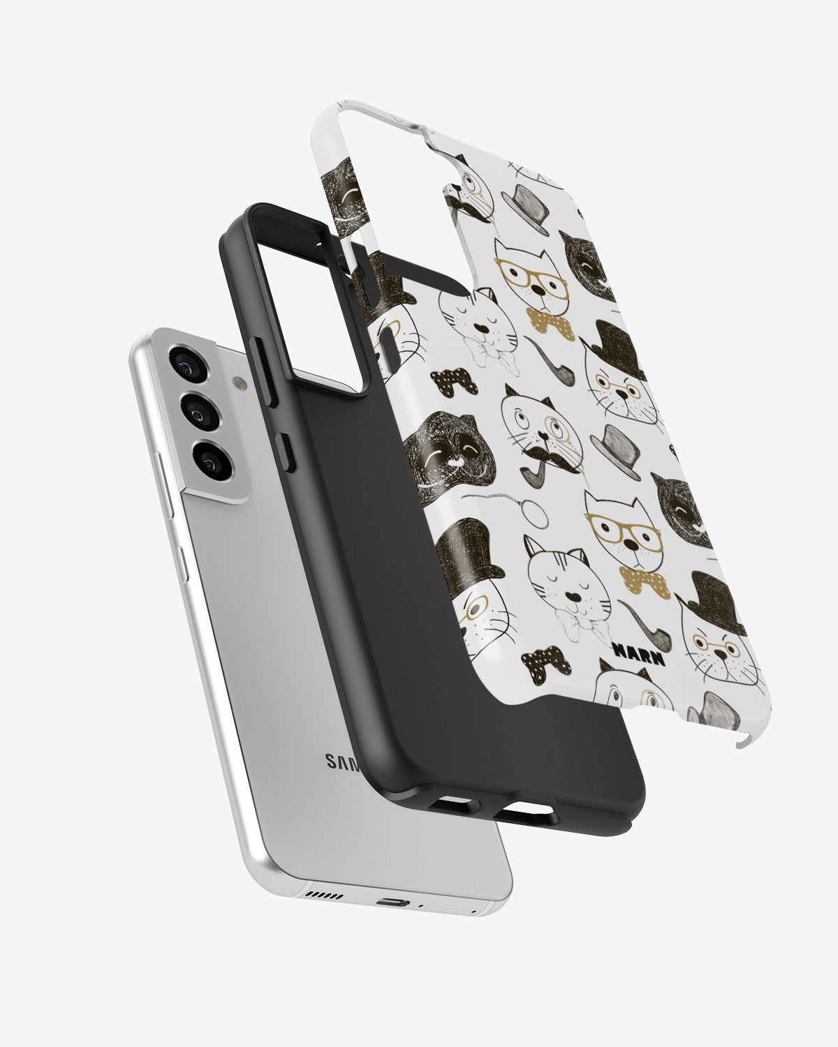 Samsung Galaxy S21 FE Tough Case – Cartoon Cats - View 2
