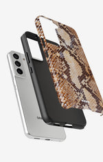 Samsung Galaxy S21 FE Tough Case – Brown Snakeskin - View 2