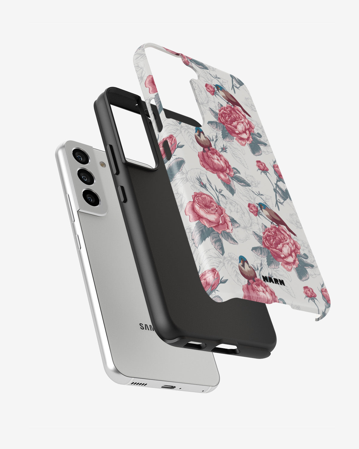 Samsung Galaxy S21 FE Tough Case – Birds Among Roses - View 2