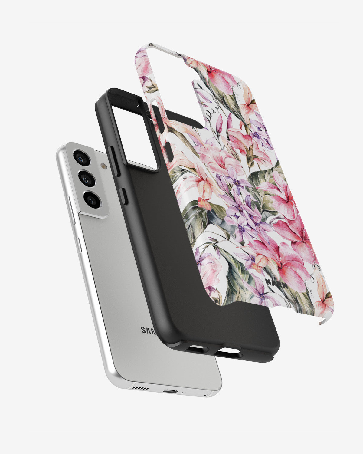 Samsung Galaxy S21 FE Tough Case – Watercolor Flowers - View 2