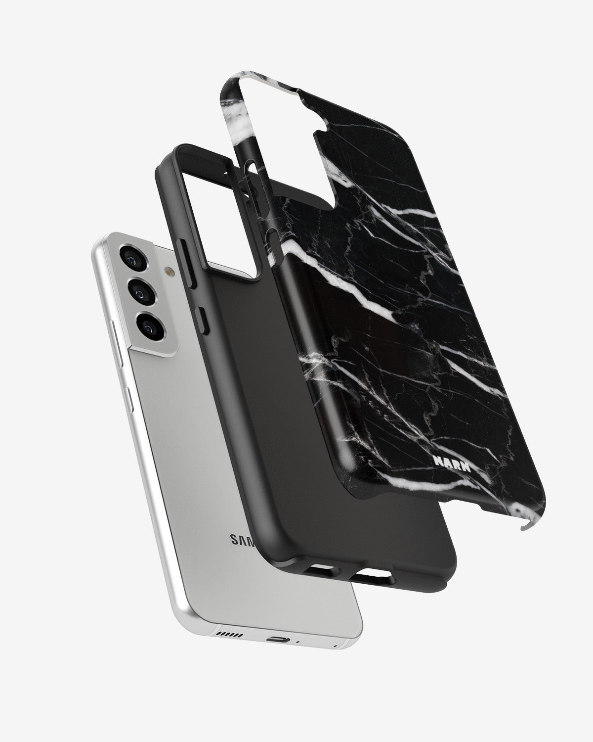 Samsung Galaxy S21 FE Tough Case – Black Marble - View 2