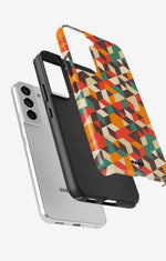 Samsung Galaxy S21 FE Tough Case – Retro Geometric - View 2