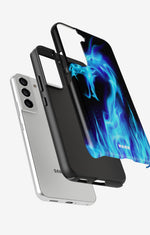 Samsung Galaxy S21 FE Tough Case – Blue Flames Dragon - View 2