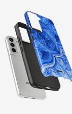 Samsung Galaxy S21 FE Tough Case – Blue Vintage - View 2
