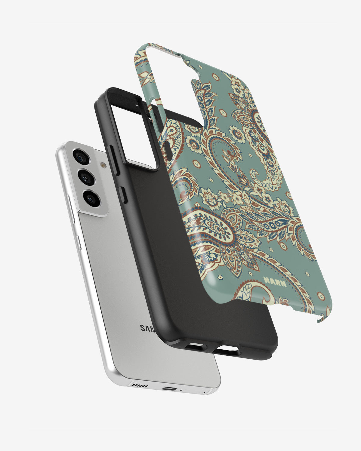 Samsung Galaxy S21 FE Tough Case – Paisley Green - View 2