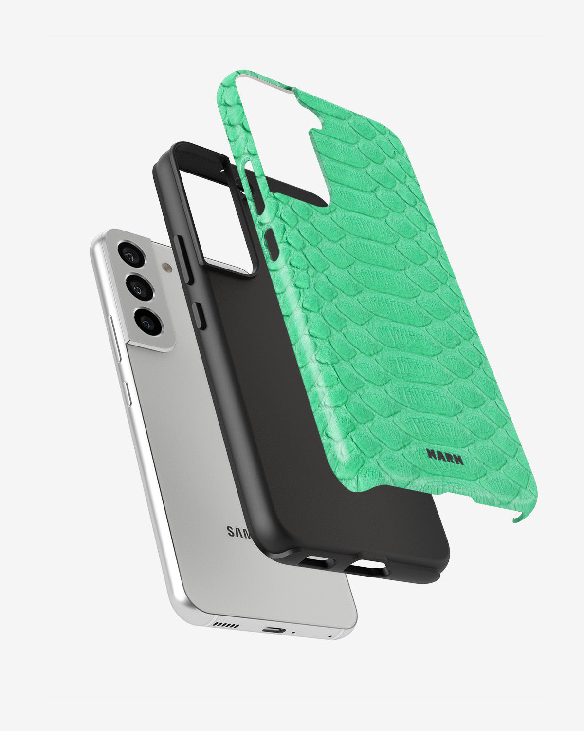 Samsung Galaxy S21 FE Tough Case – Turquoise Snake - View 2