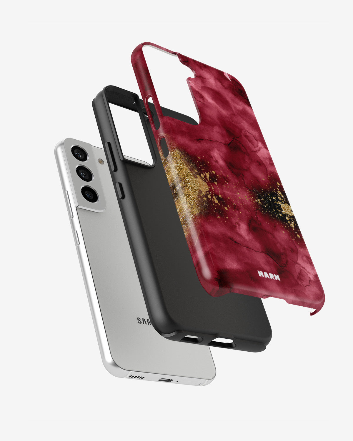 Samsung Galaxy S21 FE Tough Case – Burgendy Shimmer - View 2