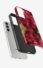 Samsung Galaxy S21 FE Tough Case – Burgendy Shimmer - View 2