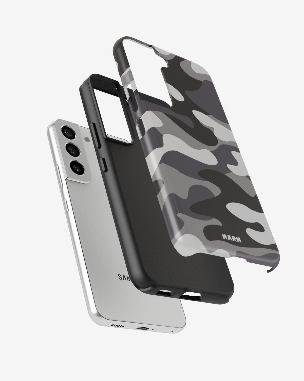Samsung Galaxy S21 FE Tough Case – Grey Camo - View 2