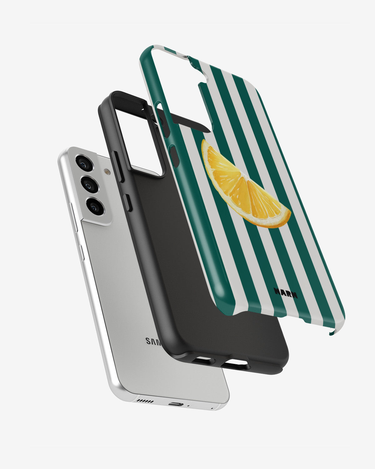 Samsung Galaxy S21 FE Tough Case – Lemon Stripes - View 2