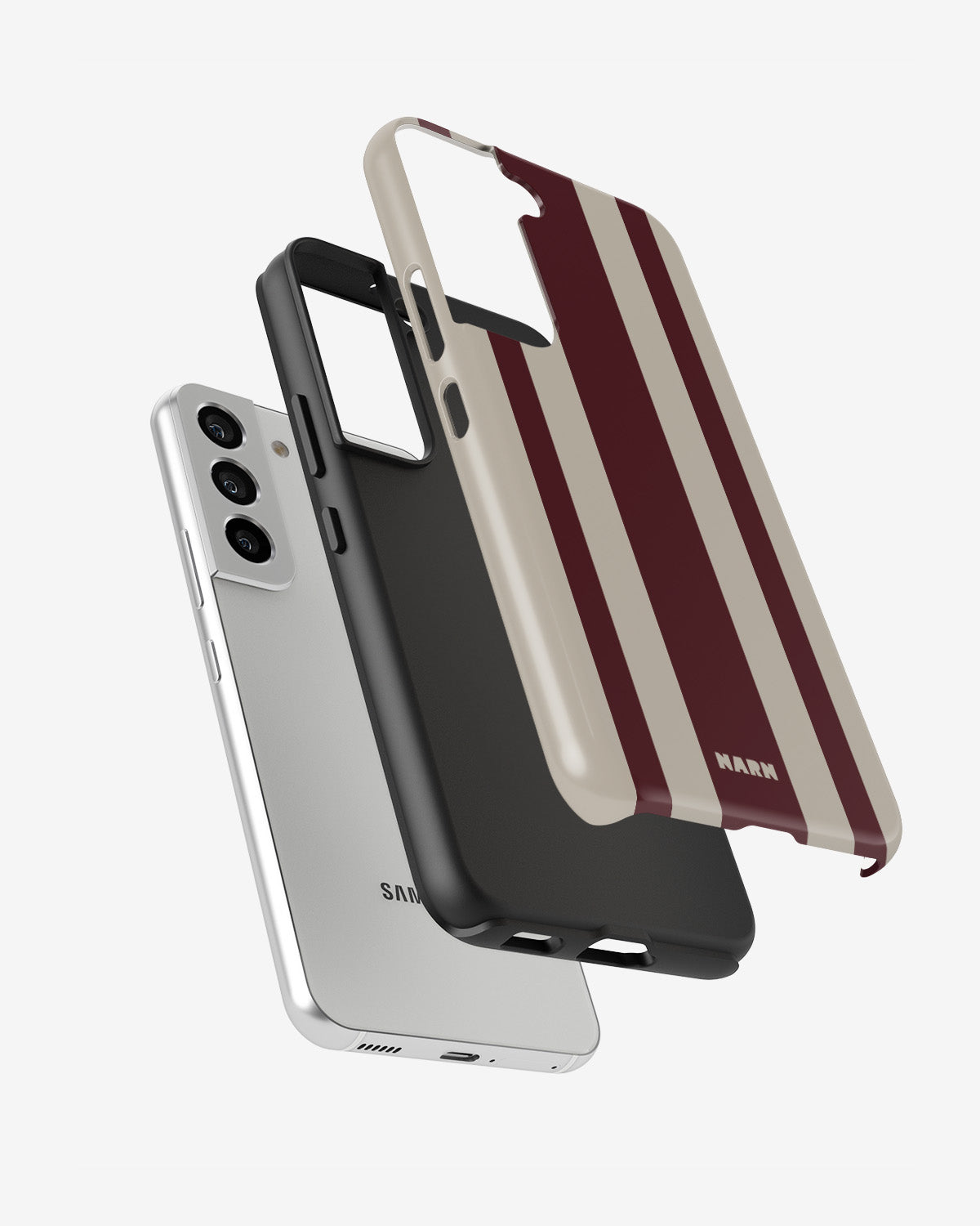 Samsung Galaxy S21 FE Tough Case – Bordeaux Stripe - View 2