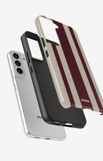 Samsung Galaxy S21 FE Tough Case – Bordeaux Stripe - View 2