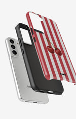 Samsung Galaxy S21 FE Tough Case – Cherry Stripes - View 2