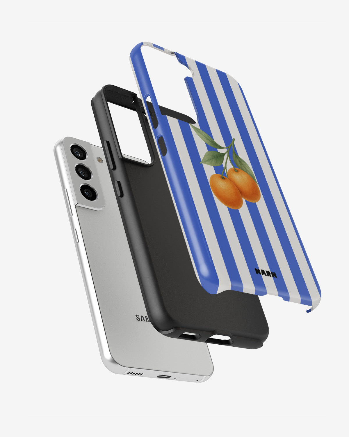 Samsung Galaxy S21 FE Tough Case – Orange Stripes - View 2