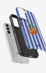Samsung Galaxy S21 FE Tough Case – Orange Stripes - View 2