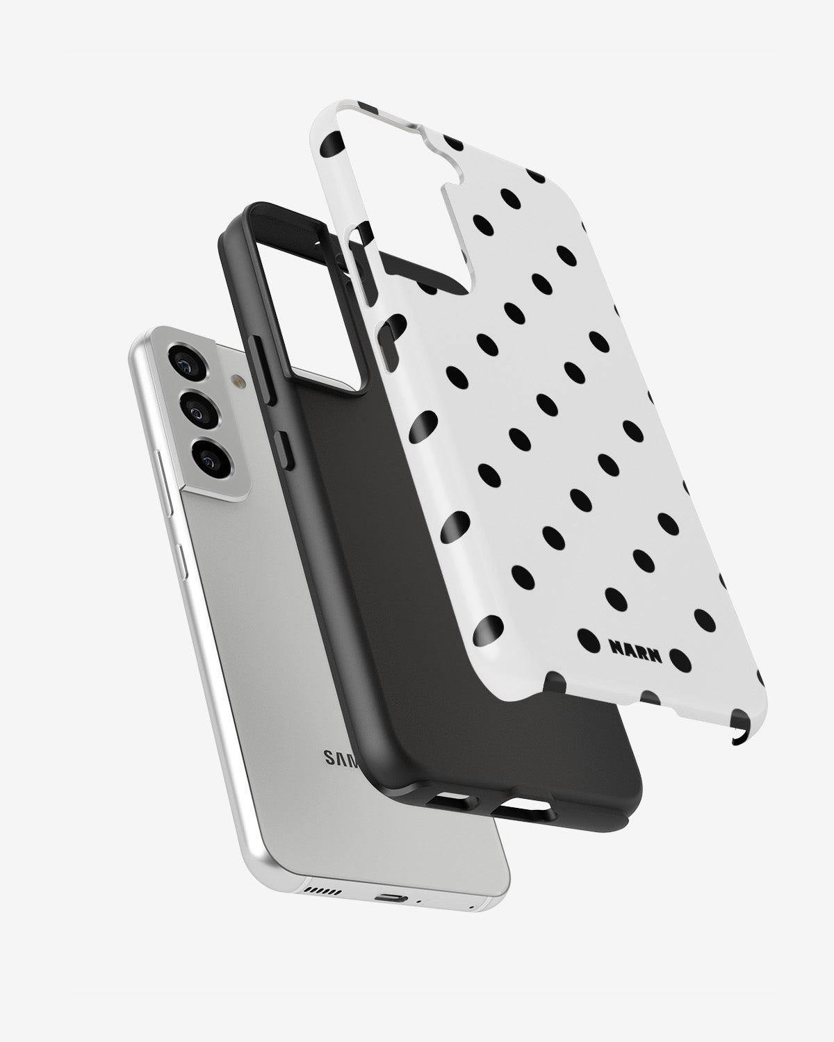 Samsung Galaxy S21 FE Tough Case – Mono Dots - View 2
