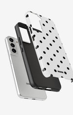Samsung Galaxy S21 FE Tough Case – Mono Dots - View 2
