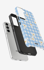 Samsung Galaxy S21 FE Tough Case – Blue Daisies - View 2