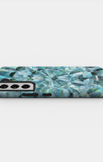 Samsung Galaxy S21 FE Tough Case – Green Crystals - View 3