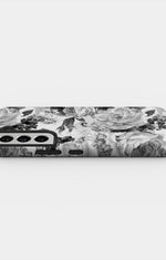 Samsung Galaxy S21 FE Tough Case – Black & White Bloom - View 3