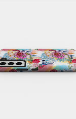 Samsung Galaxy S21 FE Tough Case – Flowered Skulls - View 3