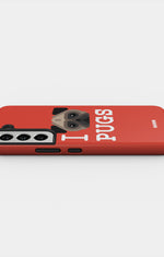 Samsung Galaxy S21 FE Tough Case – I Love Pugs - View 3