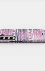 Samsung Galaxy S21 FE Tough Case – Purple Aztec - View 3