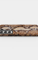 Samsung Galaxy S21 FE Tough Case – Brown Snakeskin - View 3