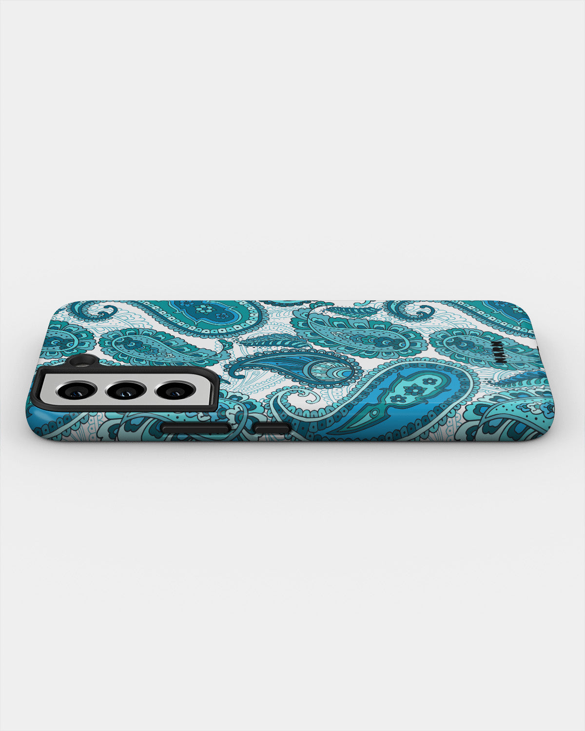 Samsung Galaxy S21 FE Tough Case – Turquoise Paisley - View 3