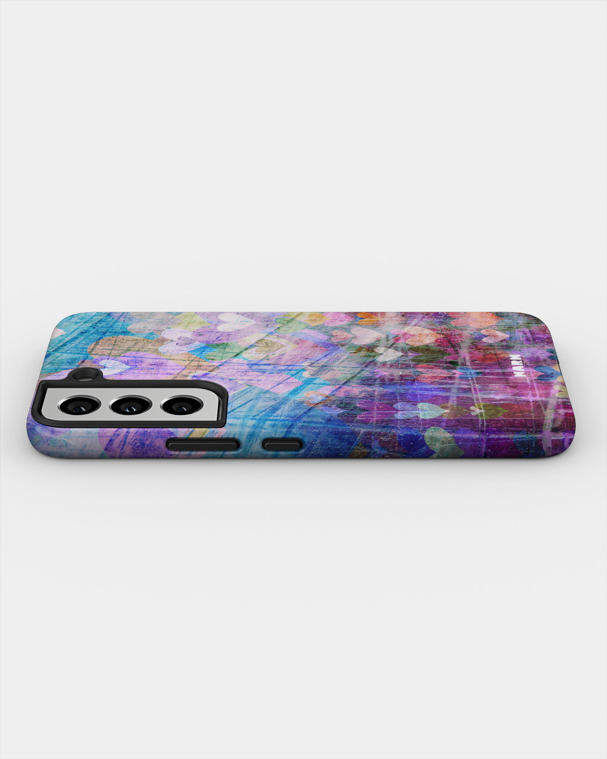 Samsung Galaxy S21 FE Tough Case – Purple Hearts - View 3