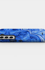 Samsung Galaxy S21 FE Tough Case – Blue Vintage - View 3
