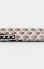 Samsung Galaxy S21 FE Tough Case – Pink Marble Waves - View 3